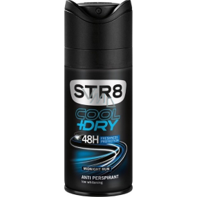 Str8 Skin Protect Cool + Dry Midnight Run antiperspirant deodorant sprej pro muže 150 ml