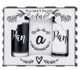 Bohemia Gifts Pan a paní sprchový gel 2 x 100 ml + sůl do koupele 110 g, kosmetická sada pro novomanžele