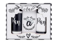 Bohemia Gifts Pan a paní sprchový gel 2 x 100 ml + sůl do koupele 110 g, kosmetická sada pro novomanžele