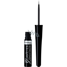 Rimmel London Glam'Eyes tekuté oční linky 001 Black Glamour 3,5 ml