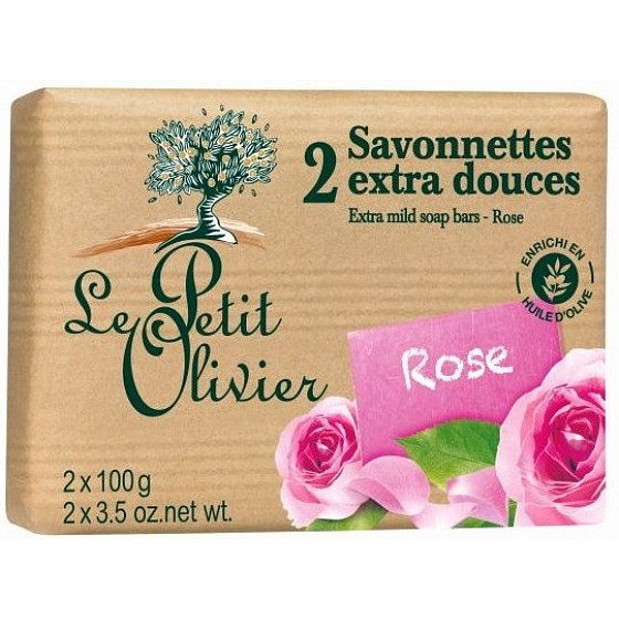 Le Petit Olivier Růže extra jemné toaletní mýdlo s přírodními extrakty 2 x 100 g
