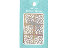 Nail Accessory Hollow Sticker šablonky na nehty multibarevné trojúhelníky - obrazce 1 aršík