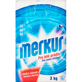 Merkur prací prášek bílá síla, 3 kg Merkur prací prášek bílá síla, 3 kg