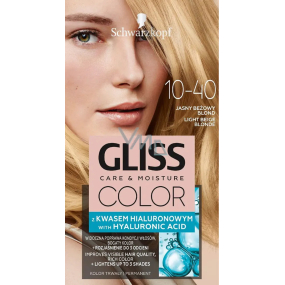 Schwarzkopf Gliss Color barva na vlasy 10-40 Světlá béžová blond 2 x 60 ml