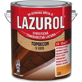 Lazurol Topdecor S1035 tenkovrstvá lazura na dřevo T024 cedr, 2,5 l Lazurol Topdecor S1035 tenkovrstvá lazura na dřevo T024 cedr, 2,5 l