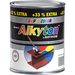 Dupli-Color Alkyton Lesk, samozákladová barva na rez, Ral 9006 stříbrná, 1 l Dupli-Color Alkyton Lesk, samozákladová barva na rez, Ral 9006 stříbrná, 1 l