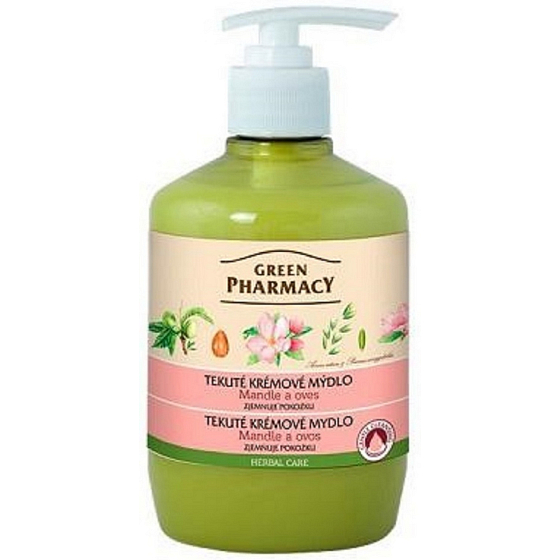 Green Pharmacy Mandle a Oves tekuté mýdlo s dávkovačem 460 ml