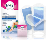 Veet Easy-Gel Tělo a nohy depilační voskové pásky pro citlivou pokožku 40 kusů + Perfect Finish ubrousky pro závěrečnou péči 4 kusy