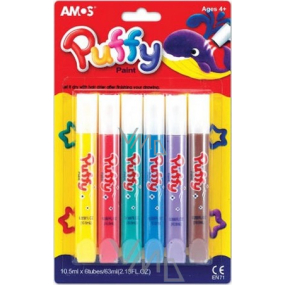 Amos Puffy Nafukovací barvy 6 x 10,5 ml