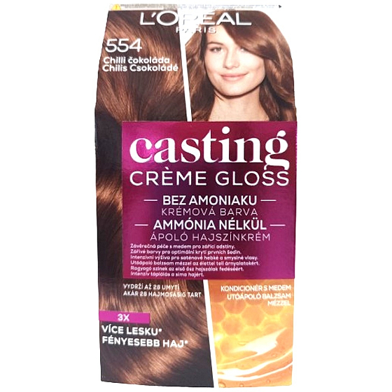Loreal Paris Casting Creme Gloss barva na vlasy 554 chilli čokoláda