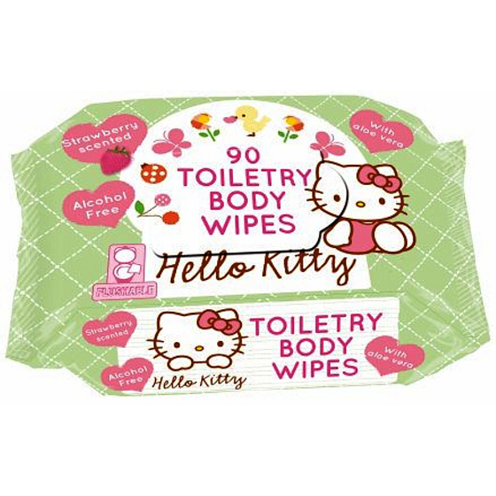 Hello Kitty Vlhčené ubrousky pro děti 90 kusů