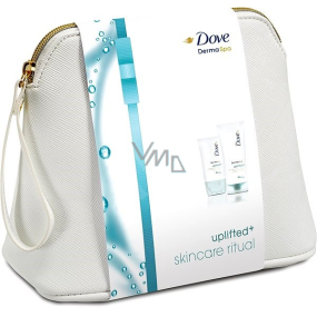 Dove Derma Spa Uplifted + gel na tělo s masážní hlavicí 100 ml + DermaSpa Uplifted tělové mléko 200 ml + kosmetická taška, kosmetická sada
