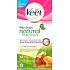 Veet Natural Studené depilační voskové pásky 12 kusů + ubrousky Luminous Finish 2 kusy