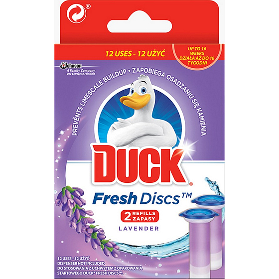 Duck Fresh Discs Levandule WC gel pro hygienickou čistotu a svěžest Vaší toalety 2 x 36 ml