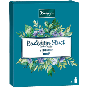 Kneipp Baden im Gluck Oleje do koupele Dokonalý odpočinek 20 ml + Hluboké uvolnění 20 ml + Mandlové květy 20 ml + Tajemství krásy 20 ml + Antistres 20 ml + Staré dobré časy 20 ml, kosmetická sada