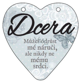 Albi Závěsná plaketka srdce Dcera 9 x 10 cm