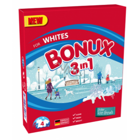 Bonux White Polar Ice Fresh 3v1 prací prášek na bílé prádlo 4 dávky 300 g