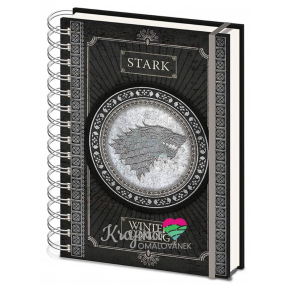 Epee Merch Hra o Trůny Game of Thrones - Stark Blok A5 21 x 15 cm kroužkový linkovaný