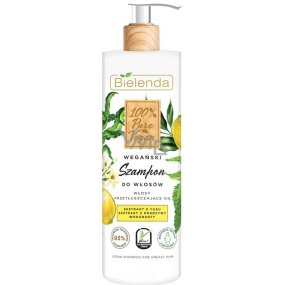 Bielenda 100% Pure Vegan Yuzu + Kopřiva šampon na normální až mastné vlasy 400 g