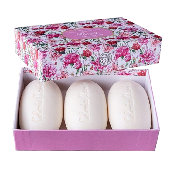 Antico Saponificio Gori Rosa ručně vyráběné italské mýdlo 3 x 180 g