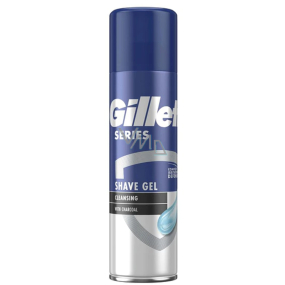 Gillette Series Cleansing gel na holení s dřevěným uhlím pro muže 200 ml