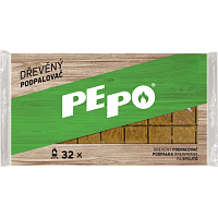 PE-PO dřevěný podpalovač 32 podpalů