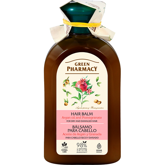 Green Pharmacy Arganový olej a Granátové jablko kondicionér pro suché a poškozené vlasy 300 ml