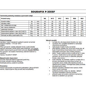 Soudal Soudafix P-300 SF chemická kotva, 300 ml Soudal Soudafix P-300 SF chemická kotva, 300 ml
