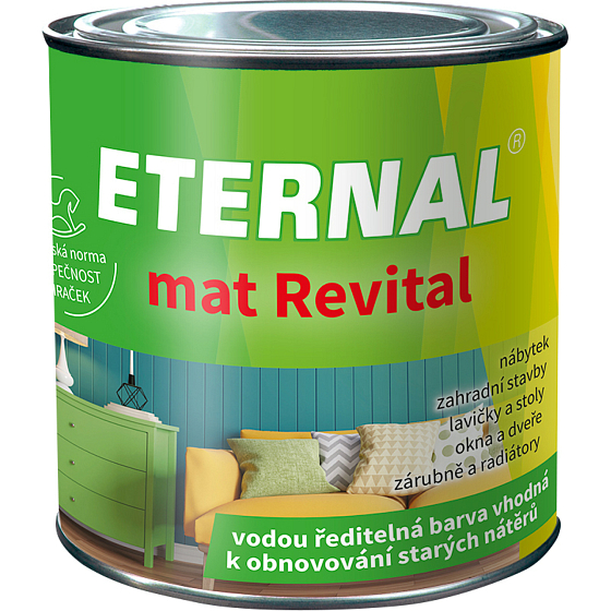 Eternal mat Revital barva k obnovování starých nátěrů, RAL 5015 modrá, 350 g