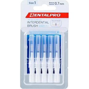 DentalPro mezizubní kartáček rovný 0,7 mm bílý, 10 kusů DentalPro mezizubní kartáček rovný 0,7 mm bílý, 10 kusů