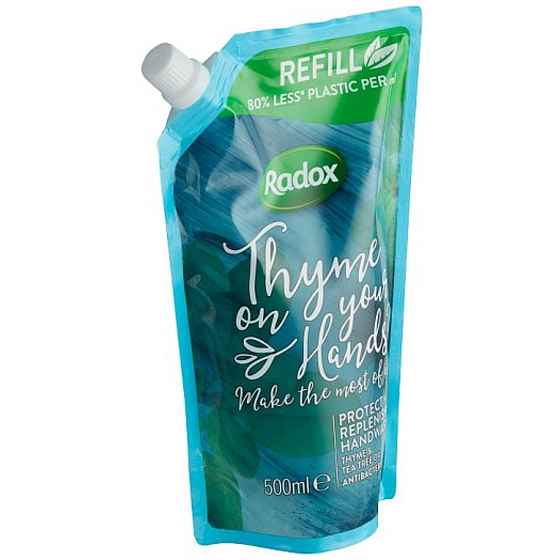 Radox Protect + Replenished Anti-bacterial antibakteriální tekuté mýdlo náhradní náplň 500 ml