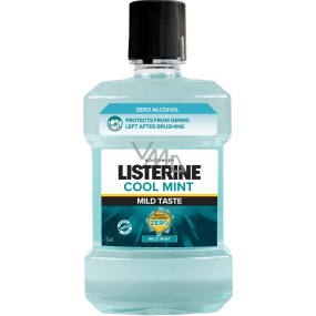 Listerine Cool Mint Mild Taste ústní voda s esenciálními oleji bez alkoholu 1 l