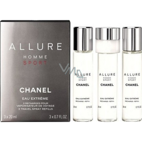 Chanel Allure Homme Sport Eau Extréme parfémovaná voda náhradní náplň pro muže 3 x 20 ml