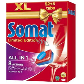 Somat All In 1 8 Actions tablety do myčky neobsahuje fosfáty, obohaceny o sílu kyseliny citrónové 52 + 5 kusů