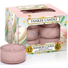 Yankee Candle Rainbow Cookie - Duhové makronky vonná čajová svíčka 12 x 9,8 g