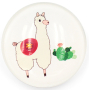 Nekupto Magnet bílý kolečko Lama, kaktus 4 cm