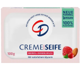 CD Creme Seife Mandlový mlékem a Malina glycerinové toaletní mýdlo 100 g