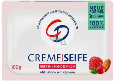 CD Creme Seife Mandlový mlékem a Malina glycerinové toaletní mýdlo 100 g