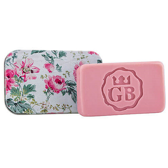 Bohemia Gifts Růže květy ručně vyráběné toaletní mýdlo s glycerinem v plechové krabičce 80 g