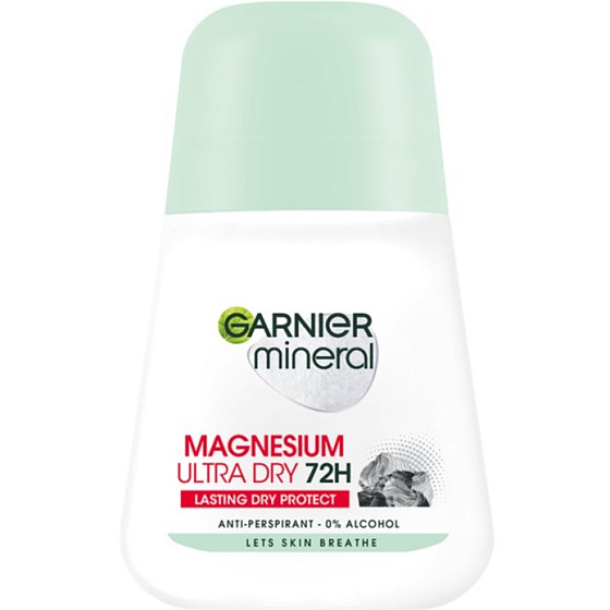 Garnier Mineral Magnesium Ultra Dry 72h kuličkový antiperspirant deodorant roll-on pro ženy 50 ml