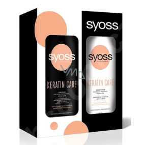 Syoss Keratin Premium Window Box Keratin šampon na vlasy 440 ml + Keratin balzám na vlasy 440 ml, kosmetická sada