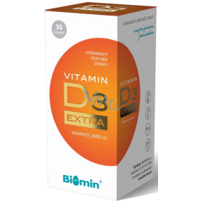 Biomin Vitamin D3 Extra napomáhá lepšímu vstřebávání a využití vápníku 500 I.U. 30 kapslí