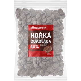 Allnature Hořká čokoláda 60% pecičky 500 g