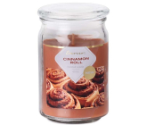 Emocio Cinnamon Roll - Skořicová rolka vonná svíčka sklo se skleněným víčkem 453 g 93 x 142 mm