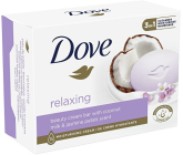 Dove Relaxing krémové toaletní mýdlo s kokosovým mlékem a s jasmínovými okvětními lístky 90 g