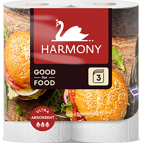 Harmony Good For Food Burger 3vrstvé papírové utěrky 16,5 m, 2 role