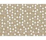 Dárkový balicí papír 70 x 200 cm Vánoční KRAFT Stromečky