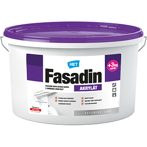 Het Fasadin fasádní barva s jemným zrnem, bílá, 15 + 3 kg