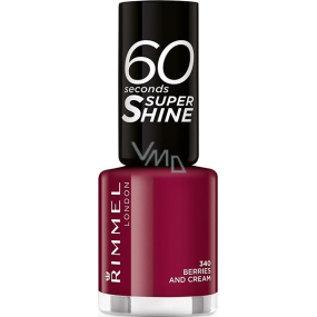 Rimmel London 60 Seconds Super Shine Nail Polish lak na nehty 340 Berries And Cream 8 ml