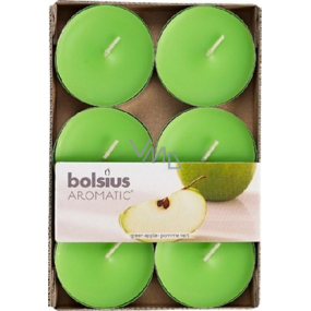 Bolsius Aromatic Maxi Green Apple - Zelené jablko vonné čajové svíčky 6 kusů, doba hoření 8 hodin